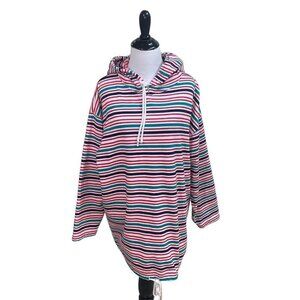 Pacer Vintage 1990’s Men’s L Large Hoodie Sweater Striped Fleece Lined Soft